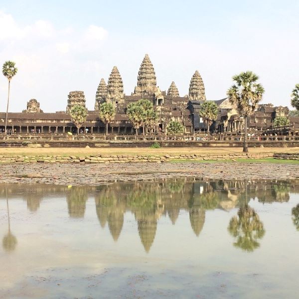 Angkor Wat and its reflection in the water
